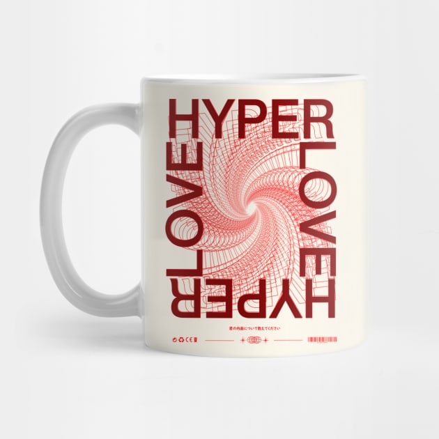 Hyper Love Streetwear Red Design by Cyber Cyanide